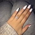 thumbnail image 5 of Silvago Jewel 14K White Gold Over Ring - Excellent 0.7 Ct Round Cut Simulated Diamond Ring - Silver Starburst Design Ring for Women's - Unique Christmas Special Gift for Her - Promise Gifts for Her, 5 of 8
