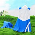 thumbnail image 2 of YUUMIN Costume de Cheerleading pour Filles Enfants Robe de Danse avec Shorts Carnaval Halloween Bleu Royal 8, 2 of 8