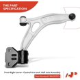 thumbnail image 2 of A-Premium Front Right Lower Control Arm, with Ball Joint & Bushing, Compatible with Ford Focus 2012-2018, C-Max 2013-2018, Replace # K622753 522-814, 2 of 7