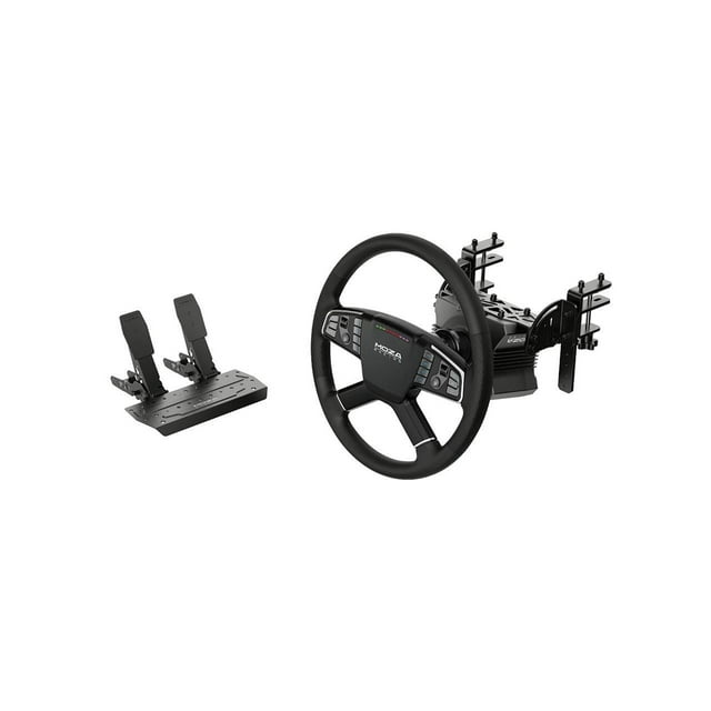 Moza Racing Ensemble de Camionnage - Ensemble Roues et Pédales - Filaire - Noir - pour PC