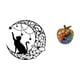 thumbnail image 5 of Escultura De Grafiti Nórdico Con Diseño De Luna Felina Mística, Decoración única De Metal Con Gato Y Fruta Para El Hogar, Bar, Mesa, Fiesta, Regalo Para Amantes., 5 of 8