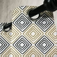 thumbnail image 4 of Ambesonne Modern Grommet Curtain, Square Shaped Lines, 50" x 54", Black White Yellow, 4 of 6