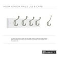 thumbnail image 6 of Liberty Double-Prong Robe Hook, Available in Multiple Colors, 6 of 7