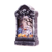 comerut Halloween Lights Horror Luminous Replaceable Battery Decorative Party LED Tombstone Light for Halloween for Outdoor