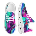 thumbnail image 1 of Zapatillas deportivas para hombre con diseño psicodélico en colores elegantes, cómodas y transpirables, de malla, informales, planas para exteriores., 1 of 6
