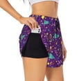 thumbnail image 3 of Running Shorts for Women, Retro 80s Style Workout Athletic Shorts with Pockets, Lounge Yoga Shorts Women, 3 of 7