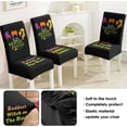 thumbnail image 4 of Black Helloween Dining Chair Covers Set of 6,Stretch Parsons Chair slipcovers,Kitchen Helloween Decor Chair Seat Cover Protectors(Witch,6 Pack), 4 of 6