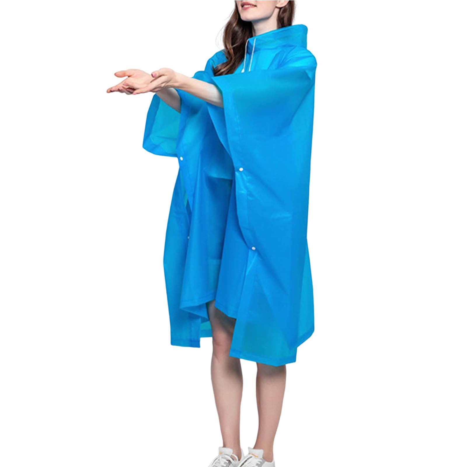 ZAROYEAX 1 Pack Rain Ponchos for Adults Reusable Raincoats Emergency