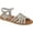 Grey, variant on Journee Womens Kimmie Ankle Strap Flat Sandals