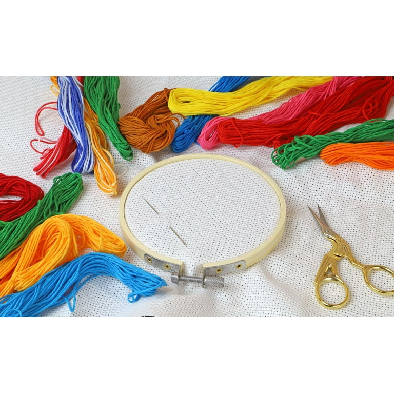 Essentials by Leisure Arts Wood Embroidery Hoop 4 Bamboo - wooden hoops  for crafts - embroidery hoop holder - cross stitch hoop - cross stitch hoops  and frames
