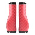 thumbnail image 2 of 2 Pieces Universal Mountain Bike Handlebar Grips Lock Slip Carbon Fiber Long Red, 2 of 8