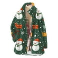 thumbnail image 5 of Womens Coats Christmas Printed Turdown Collar Button Casual Winter Loose Long Sleeved Jacket,Coats for Women Army Green L, 5 of 6
