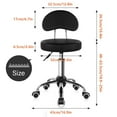 thumbnail image 3 of Silla giratoria ajustable de piel sintética Rolling Stool KKTONER, 3 of 7