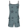 thumbnail image 4 of Sexy Pijama Conjunto para las Mujeres Gradiente Eslinga sin Mangas Tanque Empalme Pantalones Cortos Casual Pijamas Conjunto, Poliéster, 4 of 5