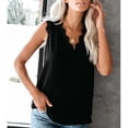 thumbnail image 1 of Camiseta sin mangas NikouMX con ribete de encaje color puro, 1 of 5