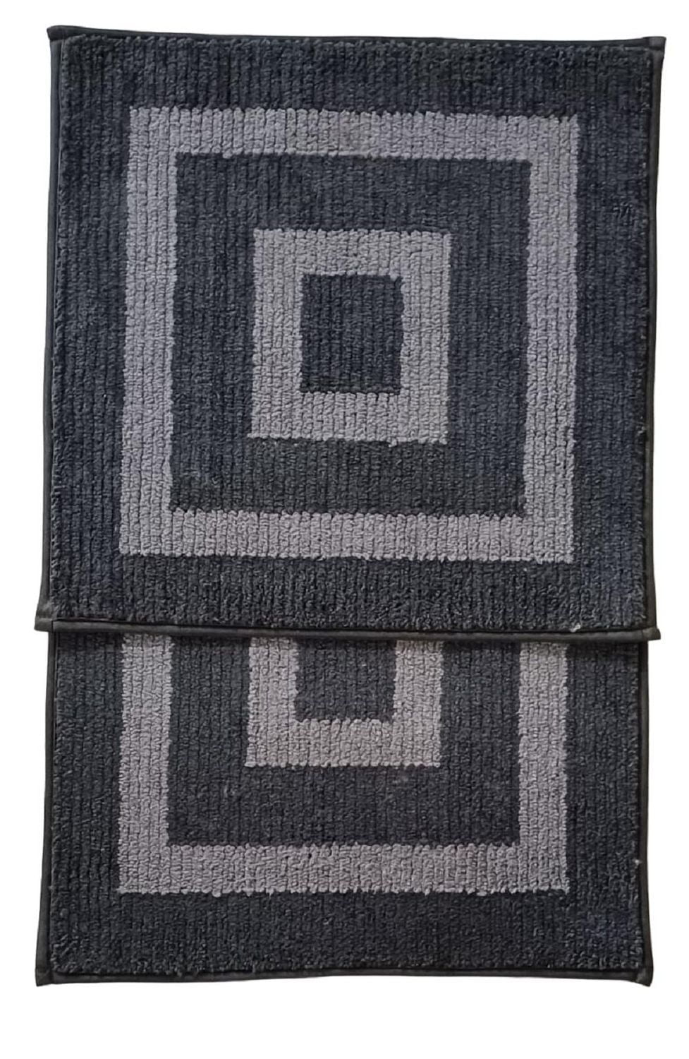 Home Décor Inc. Austin Micro XVII 2-Piece Bathmat Set – 18" x 18" & 18" x 28", Soft Microfiber, Durable & Comfortable