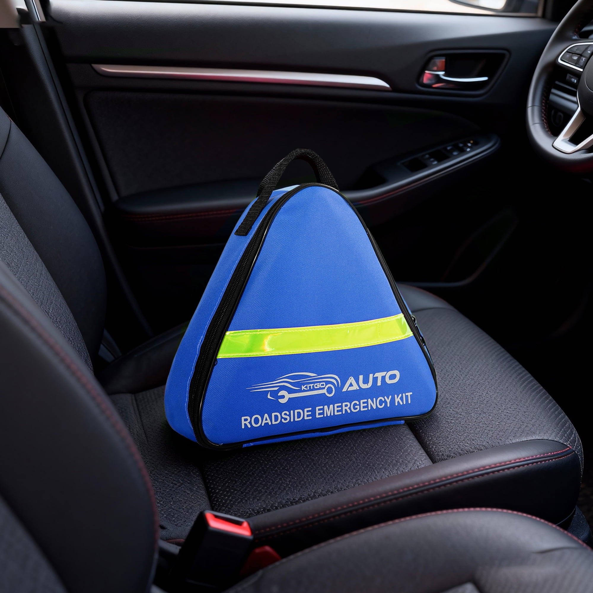 Car Emergency Kit – Roadside Emergency Kit with Jumper Cables & Safety Tools