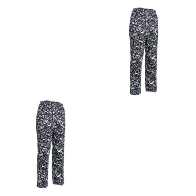 Wosthever Chef Pants Uniform Cargo Baggy Pants Kitchen Trousers Work Cuchillería 3XL 2piezas