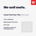 thumbnail image 4 of We Sell Mats 3/8 Inch Thick Interlocking Foam Carpet Tiles Durable Carpet Squares Anti Fatigue Support for Home Office or Classroom Use, 24 in x 24 in, 4 of 4