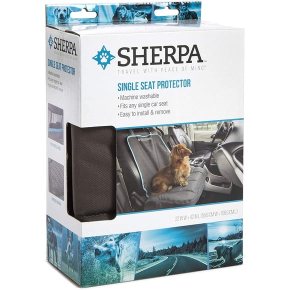 Funda de asiento de coche Sherpa Single gris impermeable para mascotas