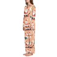 thumbnail image 2 of FORMRS Womens Pajama Set Long Sleeve Top and Pants with Pockets Soft Comfy Lounge Sleepwear, Sizes S-2XL, Pink Christmas Santa, 2 of 7