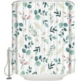 thumbnail image 2 of Waterproof Shower Curtain, Teal Pink Yellow Botanical Polyester Fabric Bathroom Curtains with 12 Hooks, 54" W x 78" H, Spring Floral Summer Quick-Drying Bathtub Curtain, 2 of 6