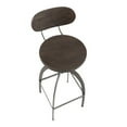 thumbnail image 6 of Dakota Industrial Mid-Back Barstool in Antique Metal and Espresso Wood-Pressed Grain Bamboo by LumiSource, 6 of 7