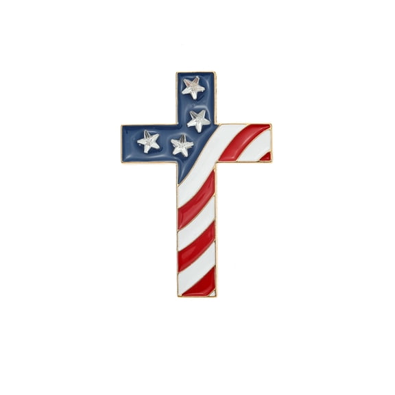 Way to Celebrate Americana Patriotic Cross Pin
