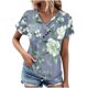 thumbnail image 2 of Fiudx Camisetas para Mujer Top Informal de Primavera y Verano de Manga Corta con Cuello En V para Mujer, 2 of 4