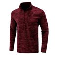 thumbnail image 4 of Txlixc Pullover de hombre, chaqueta de manga larga con cuello de color de contraste, cremallera Txlixc  moda, 4 of 6