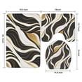 thumbnail image 3 of Black White Gold Marble Pattern Bathroom Rugs Sets 3 Piece,Toilet Cover Set,Absorbent Non Slip Bathroom Mats Sets with U-Shaped Contour Rug Toilet Rug Set, 3 of 5