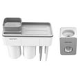 thumbnail image 4 of Soporte de cepillo BLESIY con taza magnética organizador de almacenamiento 2 tazas gris, 4 of 8