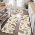 thumbnail image 2 of Cute Hedgehog Pattern with Pioneer Flower Kitchen Rugs Sets Of 3,Kitchen Runner Rugs Non Skid Washable,Decorative Kitchen Floor Mats for Kitchen,Sink,Laundry,17"x30"+ 17"x47" + 17"x59", 2 of 6