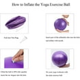 thumbnail image 3 of 10 Inch Exercise Pilates Ball Mini Exercise Barre Ball for Yoga,Stability Exercise Training Gym Anti Burst and Slip Resistant Balls Physical Therapy Improves Balance, Core Strength, Back Pain Posture, 3 of 4