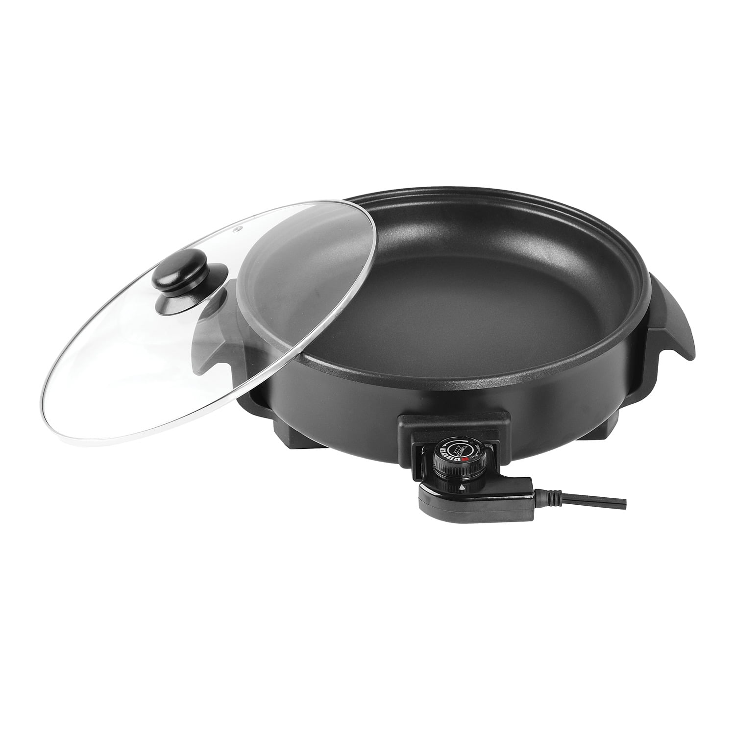 Brentwood 12-Inch Round Nonstick Electric Skillet with Vented Glass Lid, SK-67BKPT