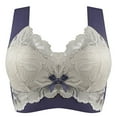 thumbnail image 1 of Bigersell Tank Tops Bra Women Bras Lace Comfortable Breathable Solid Non-Underwire Backless Underwear Big & Tall Size Sports Bra for Female Girls, Style 12265, Navy 44C, 1 of 4