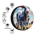 thumbnail image 4 of Fotbe Colorful Cow Pasture Funda de Llanta de Repuesto con Estampado, Engrosada, Ajuste Universal para Jeep, Remolque, RV, SUV, Camión-14 inch, 4 of 6