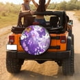 thumbnail image 3 of KAKALAD Butterflies Flowers Purple Pattern 01 Spare Tire Cover Universal Car Vehicle Tools For Rv SUV Truck Camper Travel Trailer Accessories Buckle 14” Inch, 3 of 6
