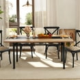 thumbnail image 4 of Gymax 71'' Long Large Wood Dinner Table 6 FT Dining Table w/ Heavy-Duty Metal Frame, 4 of 10
