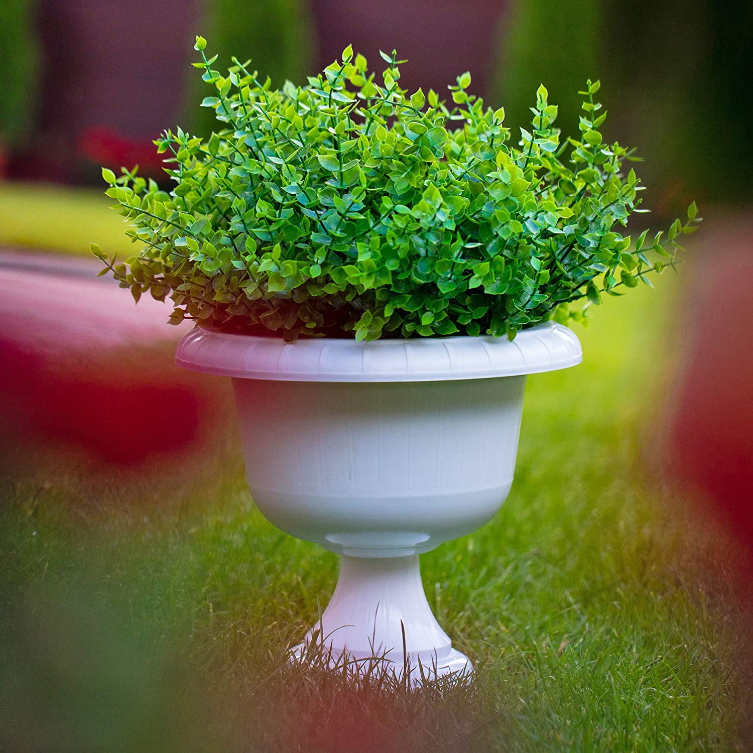 Viworld 14.3” Artificial Plastic Greenery Outdoor Bouquet (12 Count)