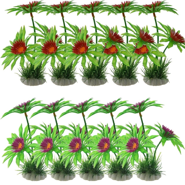 Plantas de acuario, 10 piezas de plantas de acuario artificiales, utilizadas para decoración de acuarios.