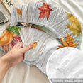 thumbnail image 4 of Twin XL Size Fitted Sheet Set - Fall Maple Leaf 2 Piece Bedding Sets 16" Deep Pocket Fitted Sheet with 1 Pillowcases, Thanksgiving Pumpkins Squirrel Green Wooden Brushed Microfiber Hotel Bed Sheets, 4 of 9