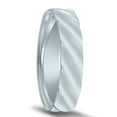 thumbnail image 2 of SZUL Men's Raised Wave Design 5MM Wedding Band in 10K White Gold, 2 of 4