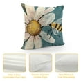 thumbnail image 4 of YINGXI AnyDesign Daisy Flower Throw Pillow Covers Blue White Pillow Case Summer Spring Bee Cushion Case for Home Indoor Outdoor Sofa Couch Office 22x22in, 4 of 5