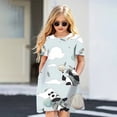 thumbnail image 2 of Filles Été Robe Mode Dessin Animé Mignon Cartoon Panda Imprimer Femmes Robes Filles Manches Courtes Princesse Robe Filles Vêtements FJH, 2 of 4