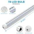 thumbnail image 2 of CNSUNWAY 8ft T8 LED Shop Light Fixture Linkable, 72w 6000K 9360lm, V Shape 4-Pack, 2 of 9