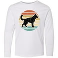 thumbnail image 3 of Inktastic German Shepherd Silhouette Vintage Retro Long Sleeve Youth T-Shirt, 3 of 5