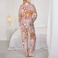 thumbnail image 6 of Wukai Beautiful Fox Print Women's Pajama Set - Soft Long Sleeve Sleepwear for Comfort and Style-Large, 6 of 9