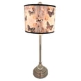 thumbnail image 3 of Royal Designs  Brushed Nickel Lamp with Butterfly Graphic Lamp Shade 2 Lights, 3 of 5