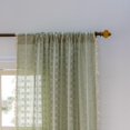 thumbnail image 3 of Cortina Boho Deeprove, 132 x 183 cm, panel con borlas de color verde salvia, 3 of 7